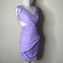 Lucy in the Sky Lavender Bow Tie Bodycon Dress Photo 3