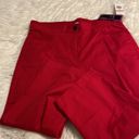 kim rogers  Comfort Waist Crop Pants size 12 brand new color red two front pocket Photo 14