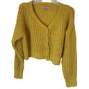 Love Tree  yellow cropped cardigan size M Photo 3