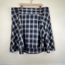 Lane Bryant  blue tartan plaid ruffle full wrap mini skirt Photo 7