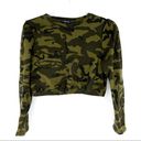 Timing  Long-sleeve Cropped Sweatshirt Camo Print Boxy Fit Size M Photo 0