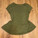 Cloud Chaser Lace Peplum Top Army Green Photo 1