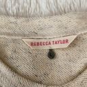 Rebecca Taylor  Silver Metallic Jacquard Athleisure Knit Top Size Large Photo 10