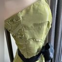 Jessica McClintock vintage green formal embroidered tulle mini dress with belt Photo 7