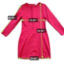 J.Crew  Long Sleeve Crew Neck Hot Pink Barbiecore Stretch Sheath Dress Size 8 Photo 5