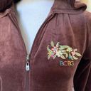 BCBGMAXAZRIA Women’s Brown Velour Bird Embroidered Jacket in a size Small Photo 5