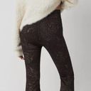 Free People Movement Free People High Rise Flare Jayde Printed Metallic Gold Foil Pants Jeans Photo 2