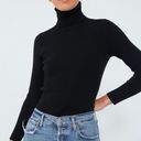 Tuckernuck  Pomander Place Arlo Ribbed Turtleneck in Black Photo 0