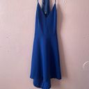 B Darlin Womens A-Line Dress Royal V-Neck Hi-Lo Open Back Photo 2