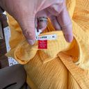 Marine layer Valencia gold yellow shirt sleeve midi wrap sundress M Photo 11