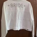 Altar'd State Altar’d State White Denim “Bride” Jacket Photo 1