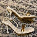 Bottega Veneta Off-White Dot Heeled Sandals size 38 Photo 3