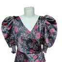 Daisy Cinq a Sept  Kacy Tumbled Black Pink Floral Print Dress Size 4 Photo 2