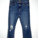 MOTHER Sz 29 The Insider Crop Step Chew Jeans Dancing On Coals Blue Distressed Photo 0