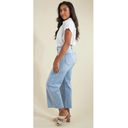 Wishlist NWT  Jeans Lucca Wide Leg Raw Hem Light Wash Denim Photo 3