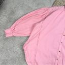 Free People  We The Free Happy Hour Poplin Top Oversized Longsleeve Pink XS Photo 5