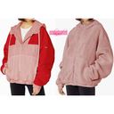 Alo Yoga Alo Duality Reversible Sherpa Jacket Pale Mauve Scarlet Fuzzy Teddy Red Blush S Photo 1