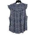 Daisy Whistles Twin  Print Blouse Blue Size US 14 New Photo 2