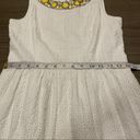 Kensie  White Yellow Jeweled Shift Embroidered Sleeveless Dress Size S Photo 9