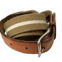 Uniqlo  canvas leather combo stripe belt medium Photo 0