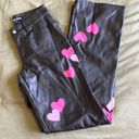 I am gia I. Am. Gia. Dixxi Faux Leather Heart Appliqué Pants Photo 1