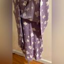 Sanctuary Purple White Yellow Wrap Tie On Side. Dress Short Flutter Sleeves Sz S Photo 6