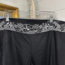 Lane Bryant Linen Blend Embroidered Wide Leg High Rise Pants Boho Black NWT 22 Photo 2