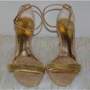 Lauren Ralph Lauren Size 10B Samantha Foot And Ankle Strap Gold Stiletto Photo 3