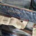 American Eagle Kick Boot Stretch Denim Jeans Distressed Knee Womens 14 Short Photo 7