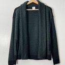 CAbi  SMALL Green Black Chevron Knit Cardigan Sweater Long Sleeve Open Front Photo 0