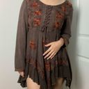 Sacred Threads  Boho Asymmetric Earthy Embroidered Dress Size Small - Medium Photo 9