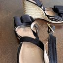 Kate Spade  Biana Bow Espadrille Wedge Sandals Womens Size 7.5 Black Slingback Photo 7