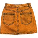 ZARA Super Stretch Jeans Short Mini Skirt - Size Small - Orange Denim Photo 3