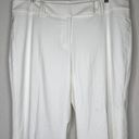 White House | Black Market WHBM Flare Leg White Dress Pants Photo 4