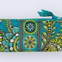 Vera Bradley  Peacock Turquoise Blue Green Pencil Brush Cosmetic Zip Pouch Photo 1