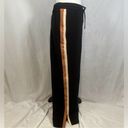 Nine West black and tan side stripe wide leg pants with pockets size large Photo 3