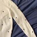 Banana Republic Ivory Sweater with Black Dots Photo 3