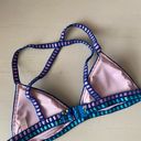 Victoria's Secret Y2k Victoria’s Secret multicolored crochet trim paisley triangle bikini top  Photo 3