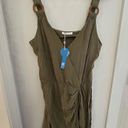 Cupshe NWT  linen bathing suit cover up. Size medium. Green. Photo 1