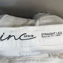 INC  DENIM Women’s White Embroidered Detail Straight Leg Cropped Jeans Size 12 Photo 5