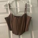 Brown corset crop top Size XL Photo 0