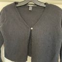 DKNY  Wool Cropped Long Sleeve Cardigan GUC Photo 2