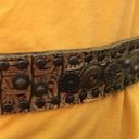 Vera Pelle  Authentic Leather Metal Stone Croc Belt Photo 0