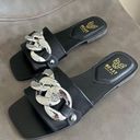 Beast Fashion  minimalist buckle black slide sandals size 6.5 Photo 0