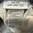 Paige  High Rise Jimmy Jimmy Crop Distressed 5 Pocket Blue Jeans Womens 29 Photo 6