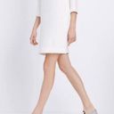 Vince Snakeskin White Textured Sheath Dress 3/4 Length Sleeves Mod Retro size 12 Photo 1