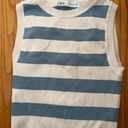 ZARA Blue & White Striped Top Photo 1