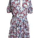 Poupette St. Barth  Ivy Mini Dress Blue Red Floral blue Kookoo Bird Photo 4