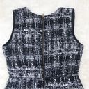 Pim + Larkin  Metallic Tweed Mini Sheath Dress Sleeveless Gray Black Size Medium Photo 6