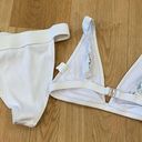 Boohoo  Bride Plunge Bikini Crop Top & Tanga Bikini Brief in White Photo 9